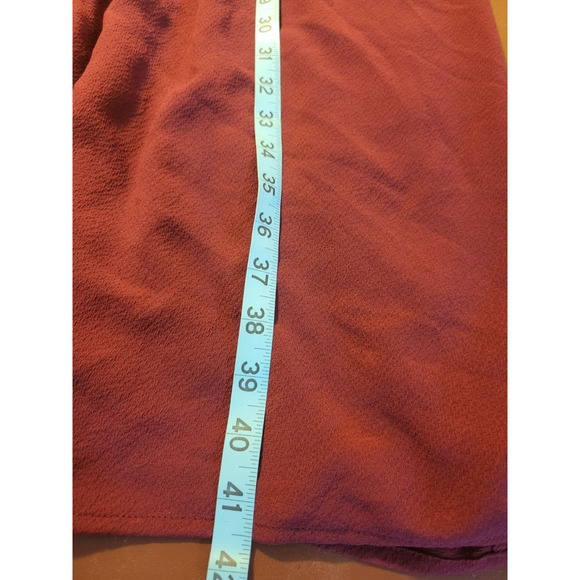 Express Burgundy 100% Polyester Puff Sleeve Sheath Dress Women's Size XL - Picture 10 of 10